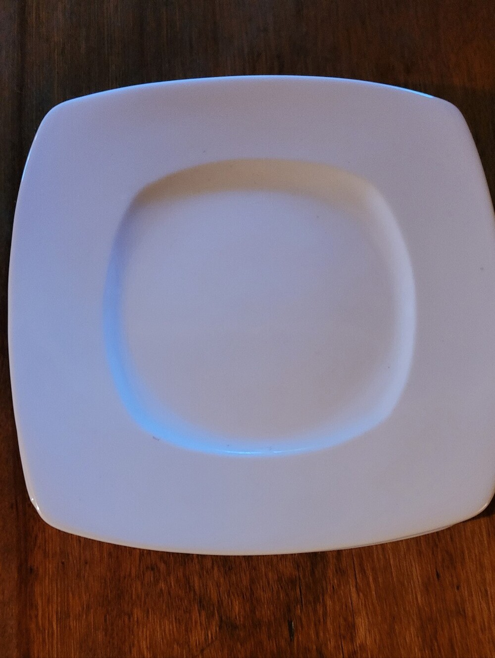 Set Of 3 Pier 1 White 8" Square Ceramic Dinner Plate (116)